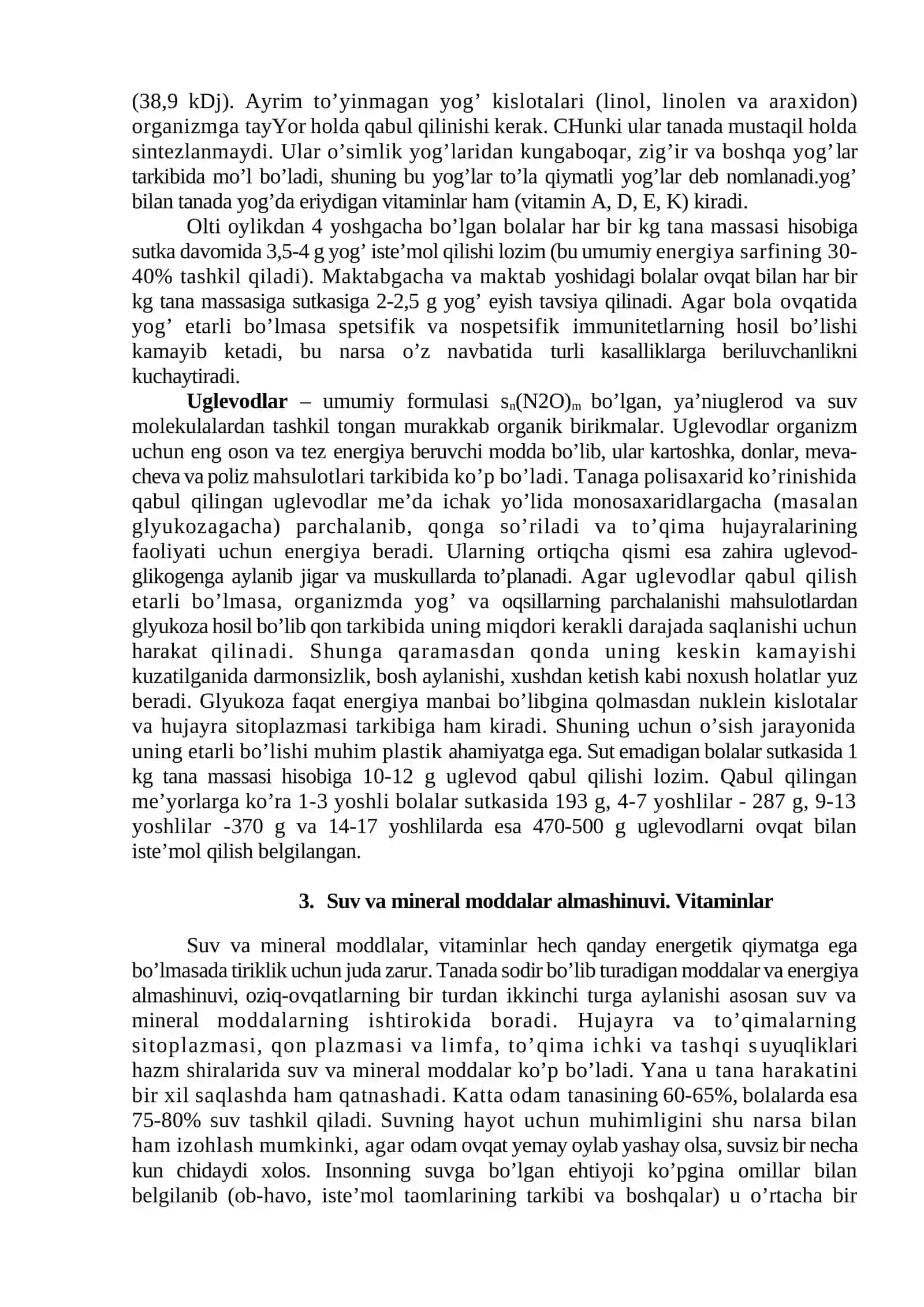 Moddalar va enеrgiya almashinuvi va uning yoshga oid xususiyatlari 4