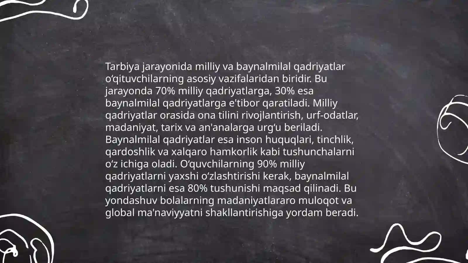 Milliy tarbiyaning baynalminal tarbiya bilan uyg'unligi 4