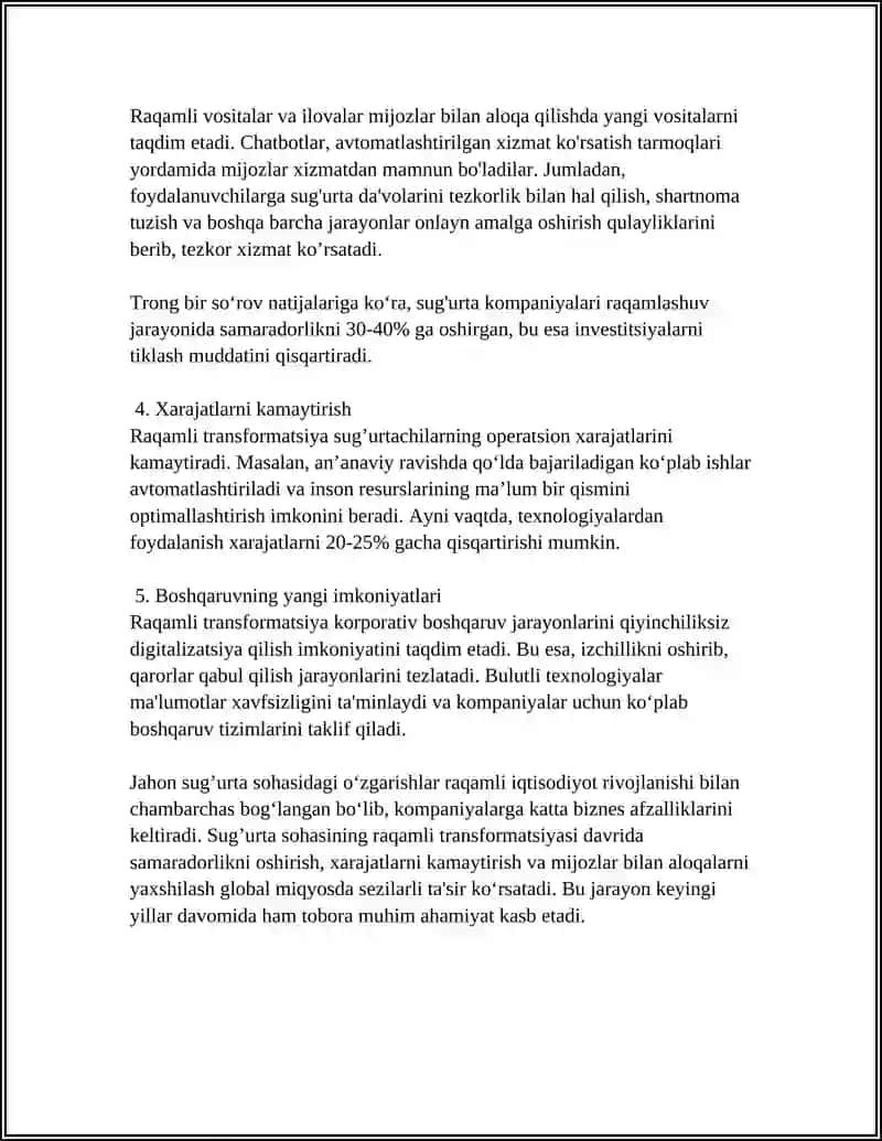 Jahonda sug’urta faoliyatini raqamli transformatsiyasi 4