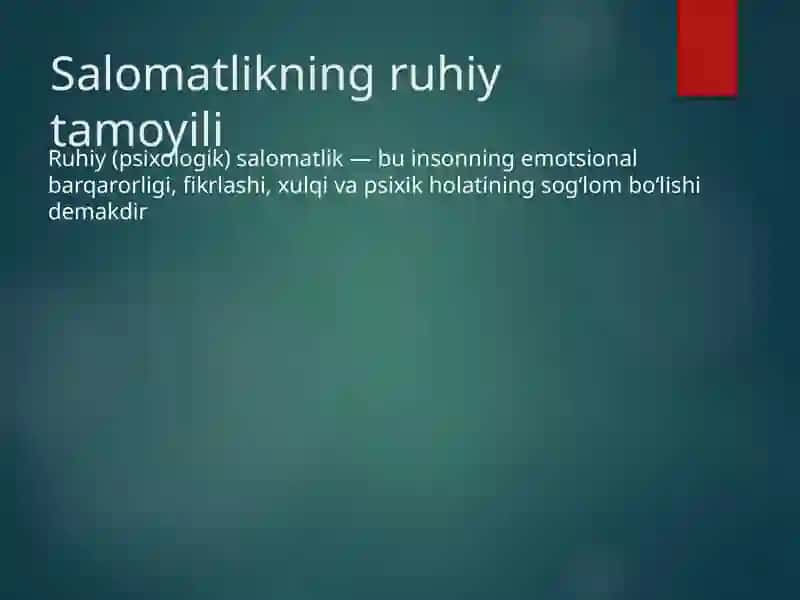 Salomatlikning ma’naviy va ruhiy tamoyillari 4