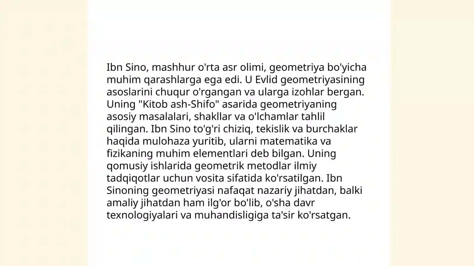 Abu Ali ibn Sinoning matematikaga qo'shgan hissasi 4