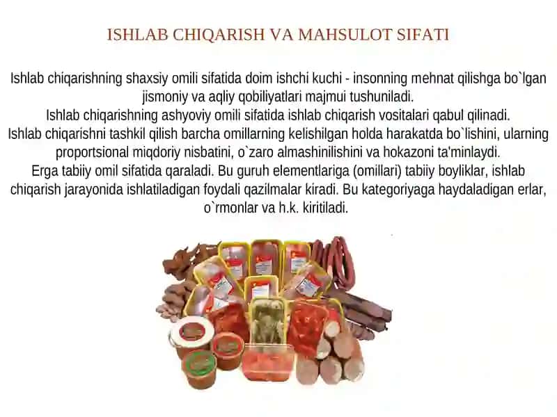 Ishlab chiqarish va mahsulot sifati 4