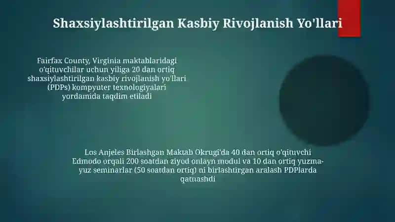 Kompyuter texnologiyalari yordamida oʻqituvchilarni kasbiy malakasini oshirib borish 4