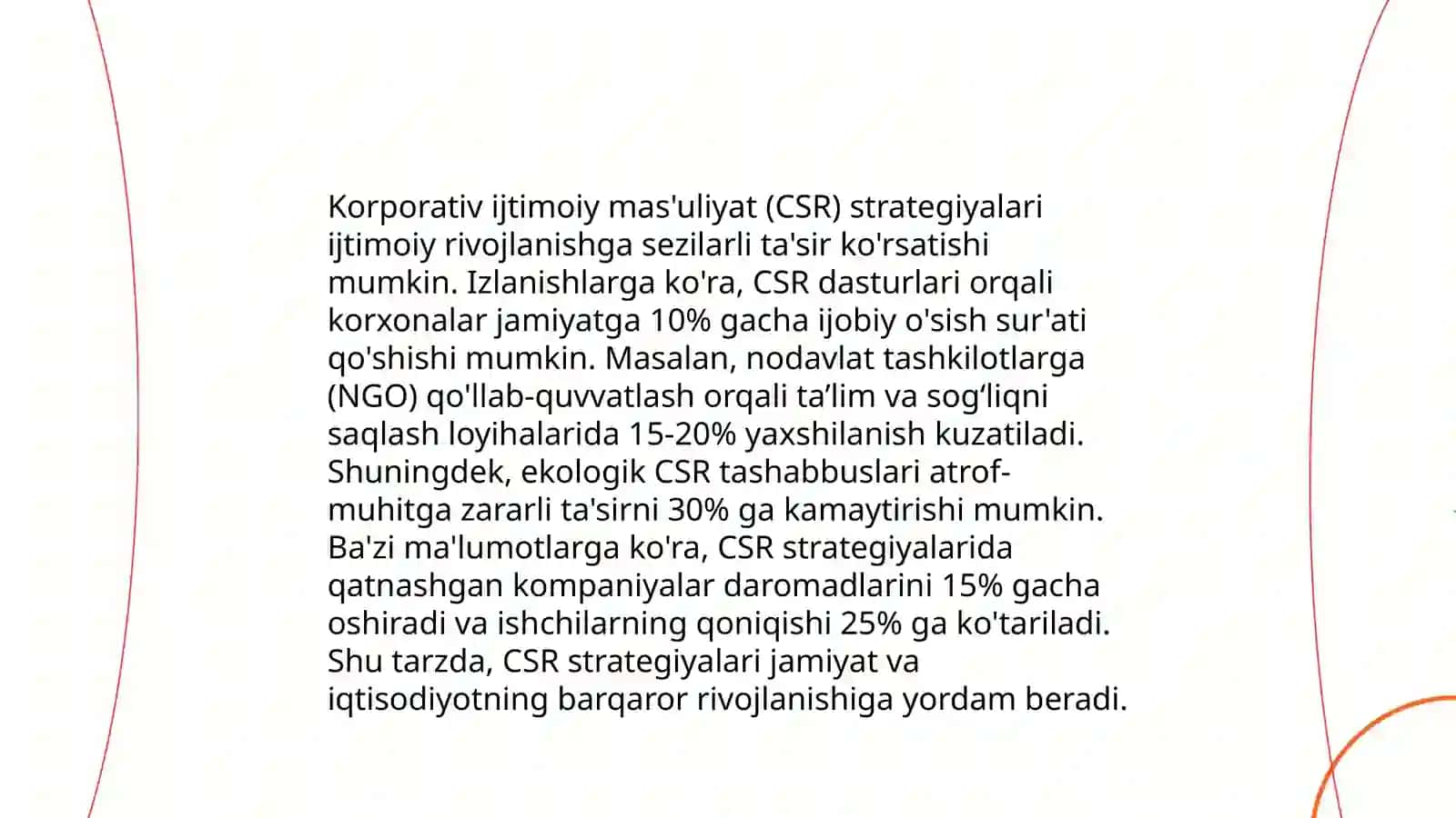 Korporativ ijtimoiy maʼsuliyat (CSR) va uning ijtimoiy rivojlanishiga taʼsiri 4