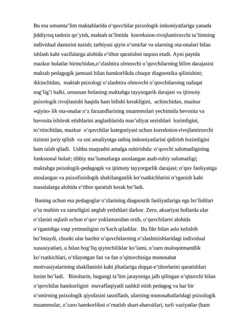 TARBIYASI OG’IR BOLALAR BILAN OLIB BORILADIGAN IJTIMOIY-PEDAGOGIK FAOLIYAT METODIKASI 4