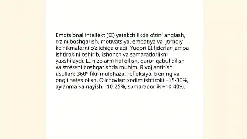 Odamlarni boshqarish va yetakchilik 4