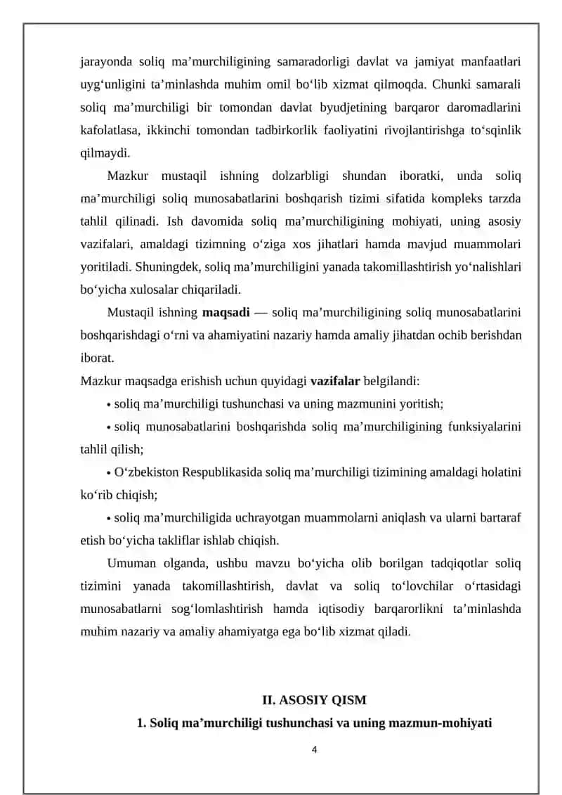 Soliq ma’murchiligi – soliq munosabatlarini boshqarish tizimi 4