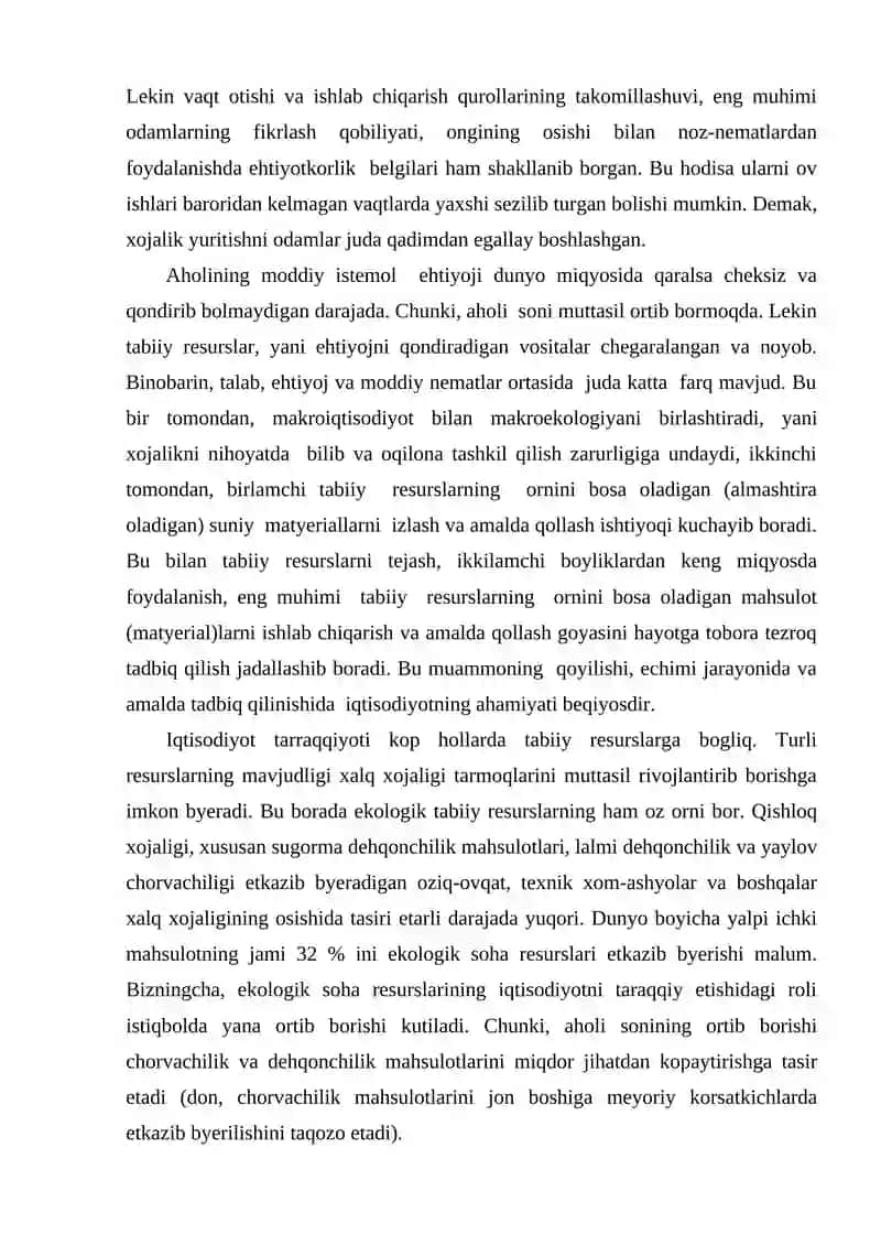 Tabiat va jamiyat munosabatlari evolyutsiyasi 4