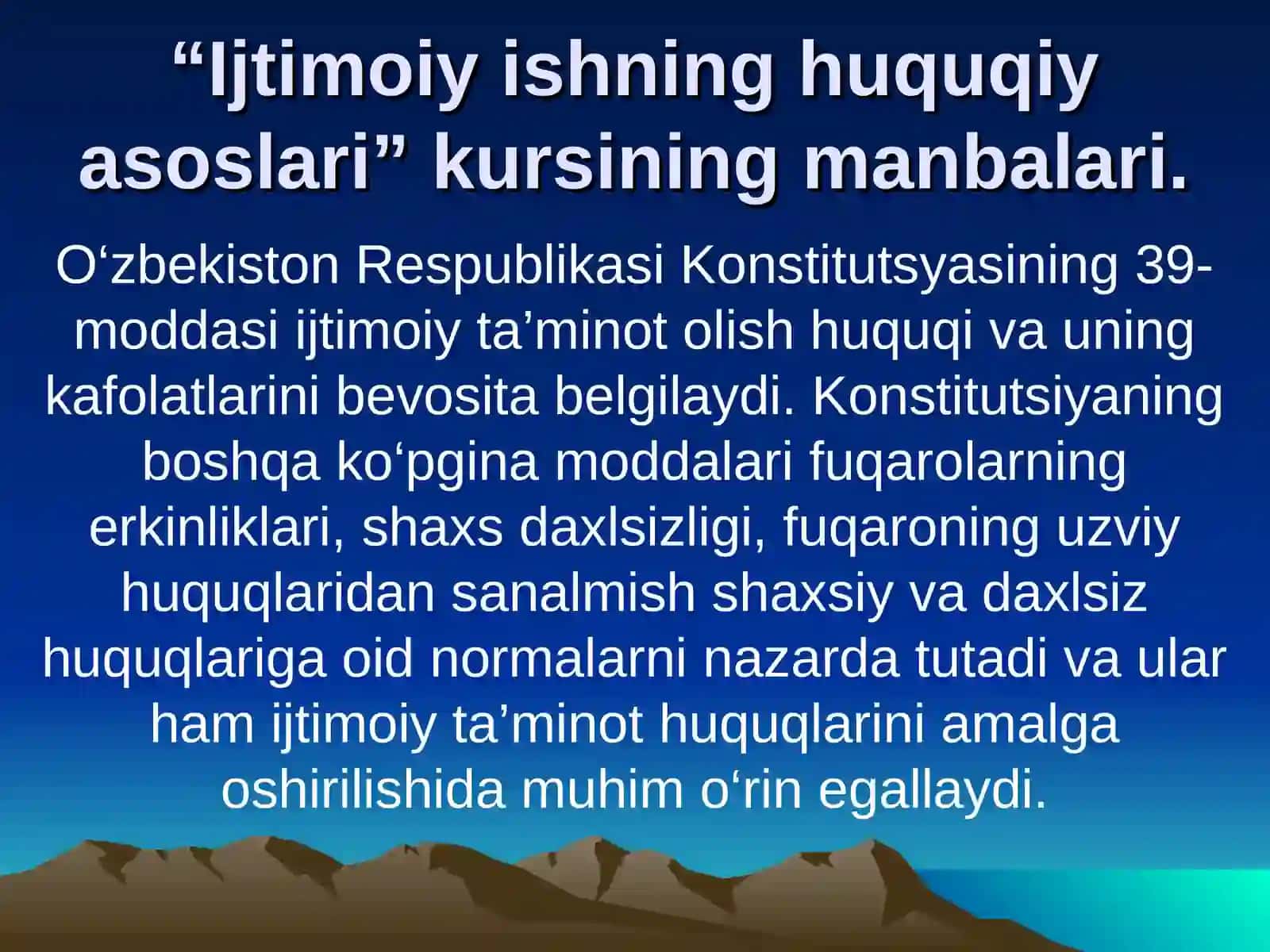 IJTIMОIY ISHNING HUQUQIY ASOSLАRI 4