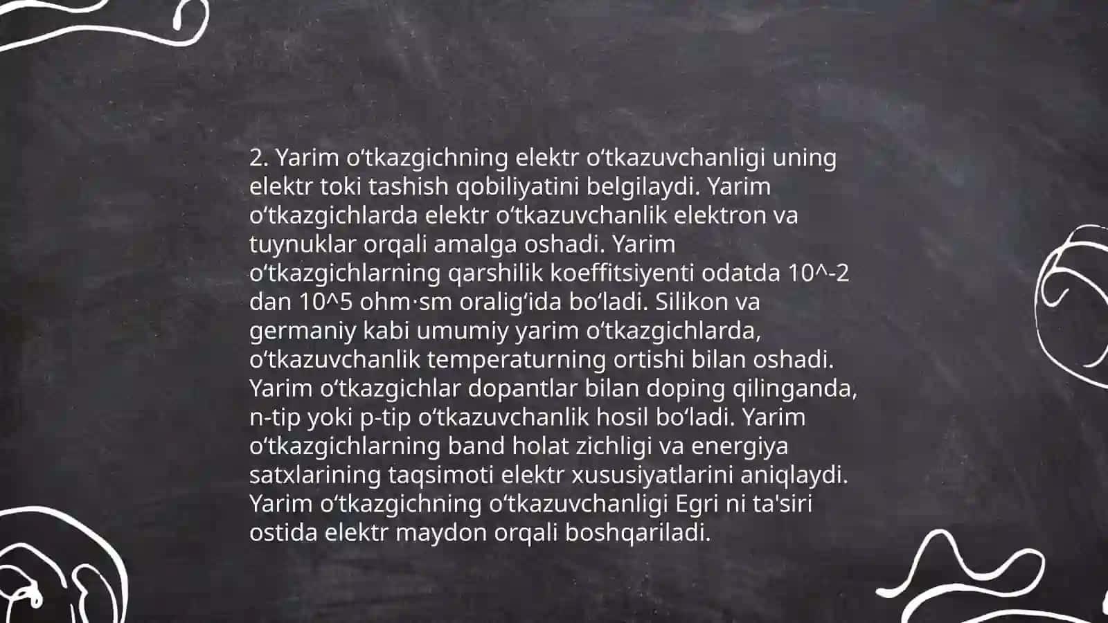 Yarim oʻtkazgichlarning xususiyatlari 4
