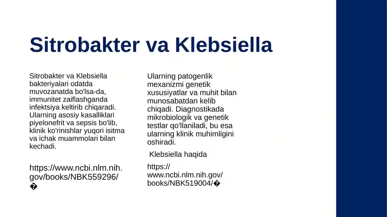 taqdimot sitobakteriya enterobakteriya klebsiella 4