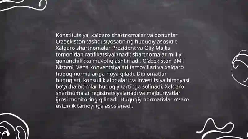 O‘zbekiston Respublikasi tashqi siyosiy faoliyatining 4