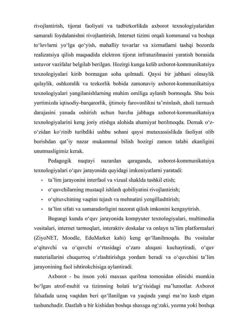 Kasbiy faoliyatda zamonaviy axborot-kommunikatsiya texnologiyalaridan foydalanish 4