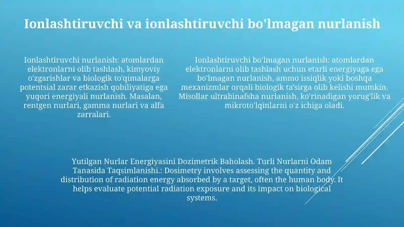 Yutilgan Nurlar Energiyasini Dozimetrik Baholash 4