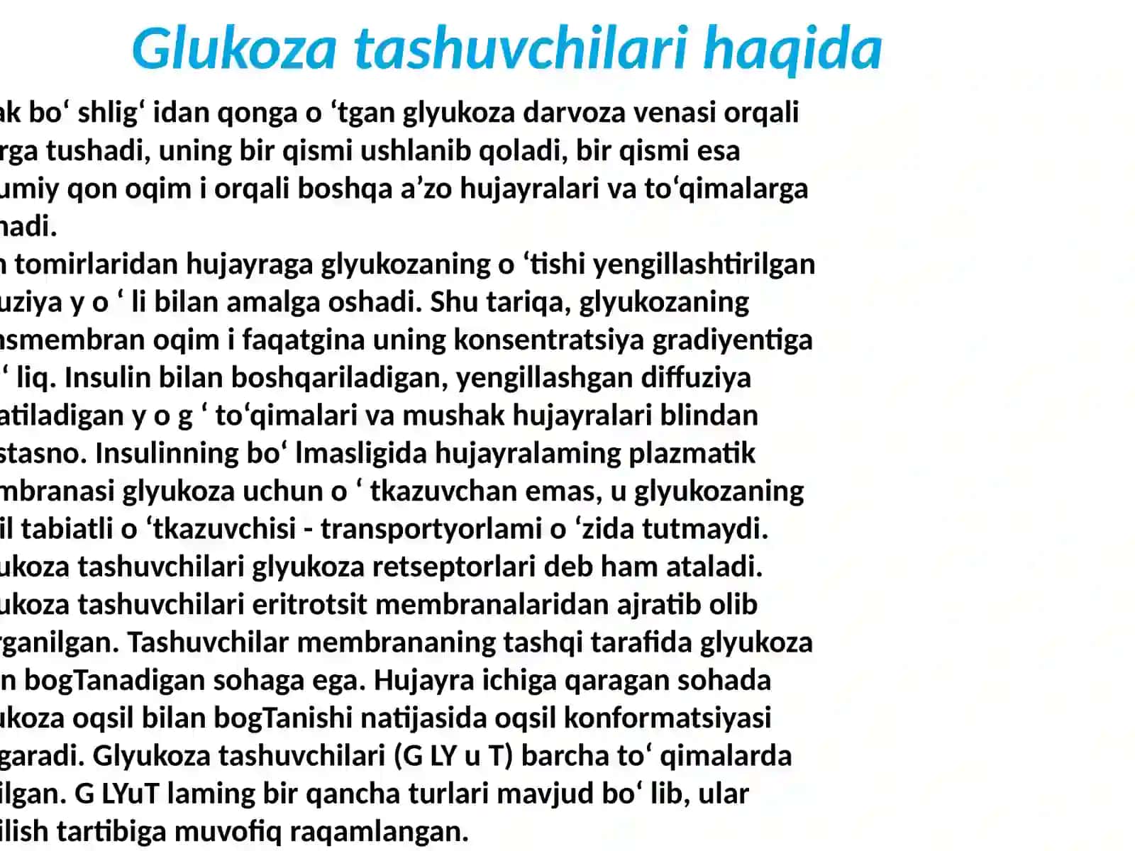 Glukoza tashuvchilari 4