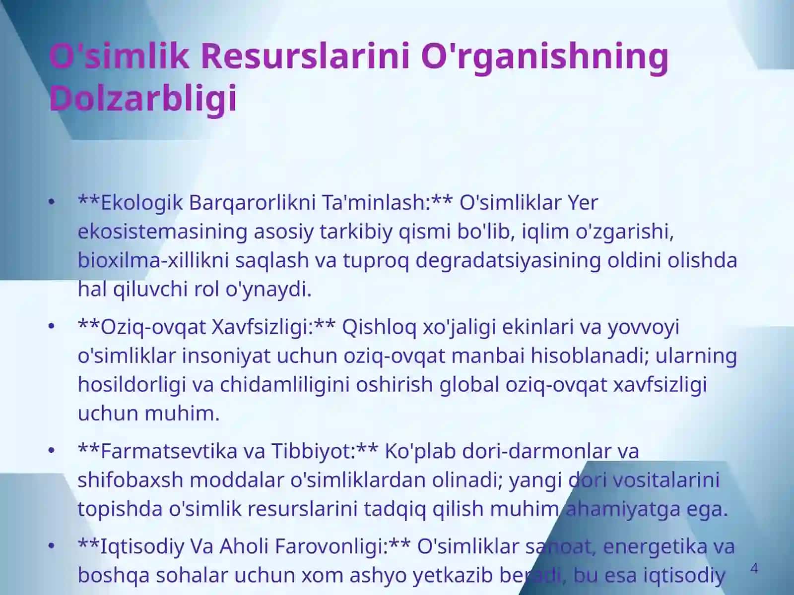 O'simlik Resurslarini O'rganishda Tajriba Rejalashtirish Usullari 4