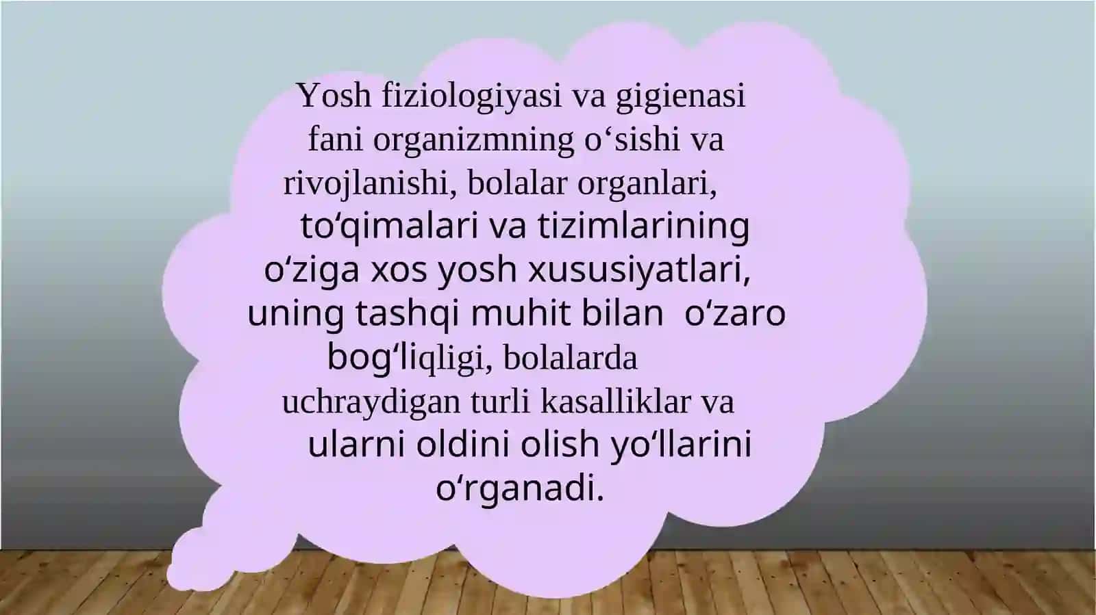 Bolalarning jismoniy rivojlanishini gigiyenik baholash. Irsiyat va oʻzgaruvchanlik 4