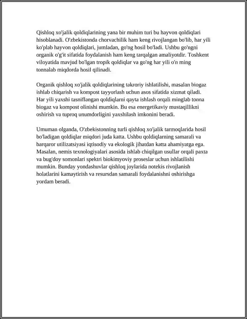 BIOGAZ OLISHDA XOMASHYO MANBALARI 4