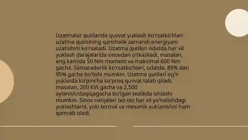 Elektr uzatish qutilarining texnik talablari 4