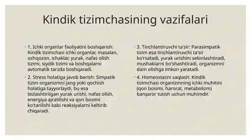 Kindiktizimchasiningrivojlanishi,tuzilishivavazifasi.Ona-homilatizimi 4