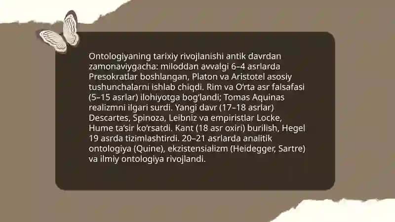 Borliq falsafasi (ontologiya) 4