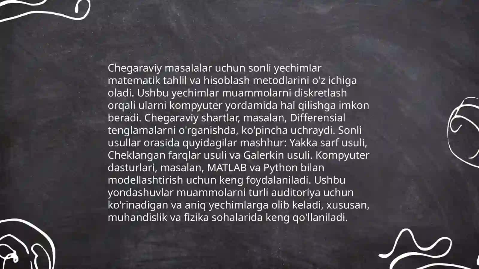 Sonli integratsiya usullari 4