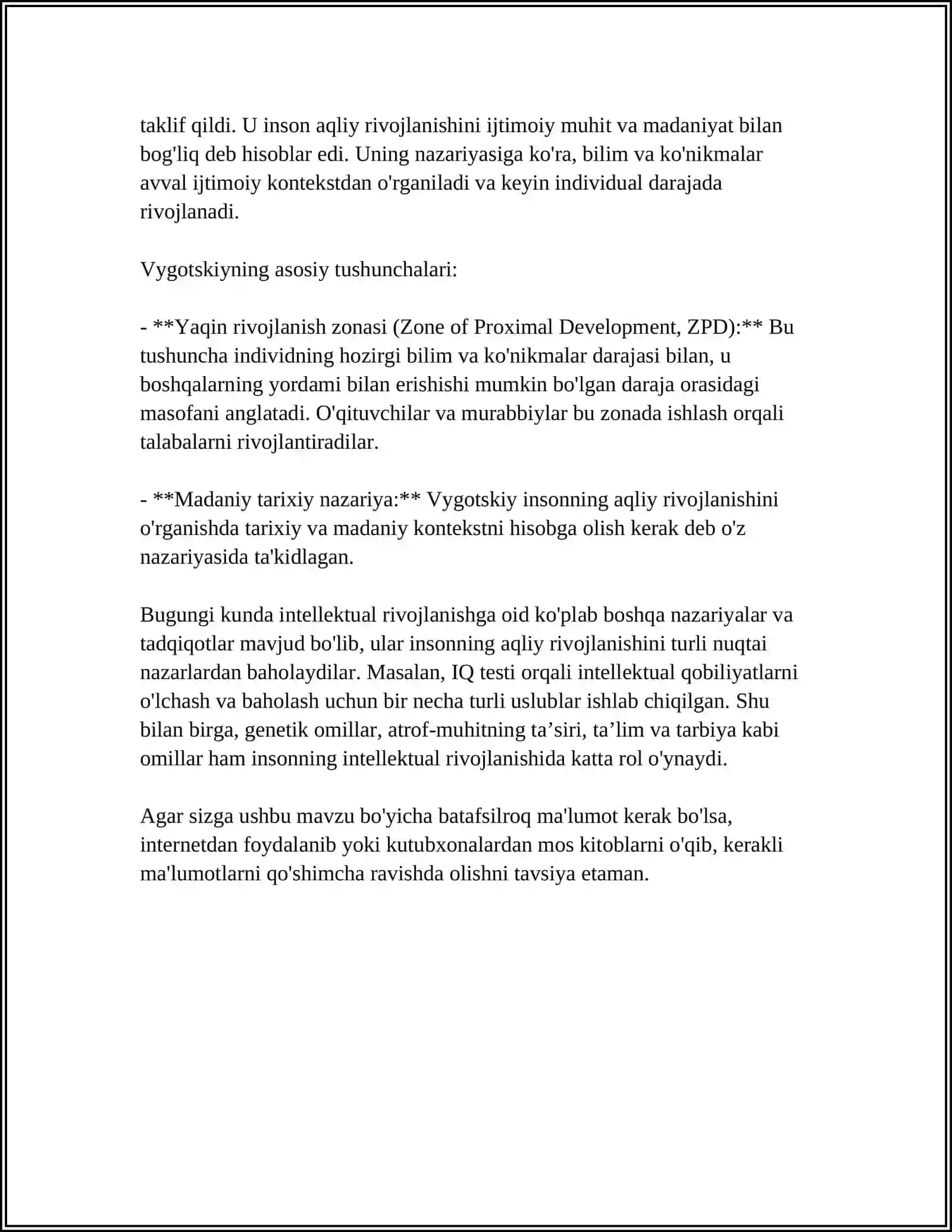 Intelekt va kreativ nazariyalari 4