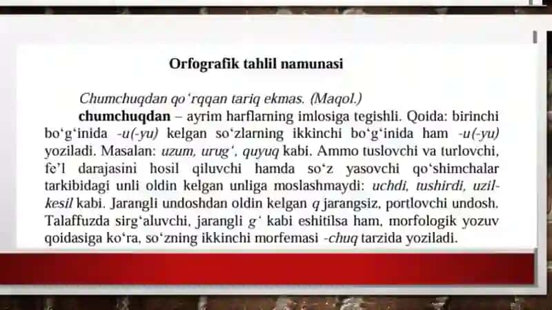 Orfografik tahlil 4