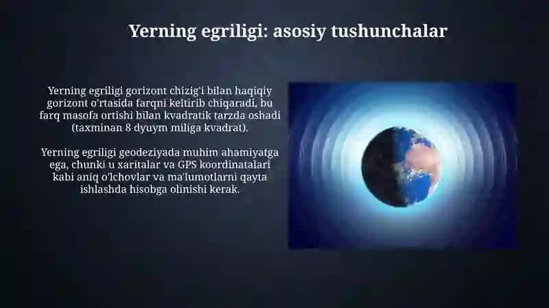 Yer egriliging gorizantal va vertikalmasofagataʼsiri 4