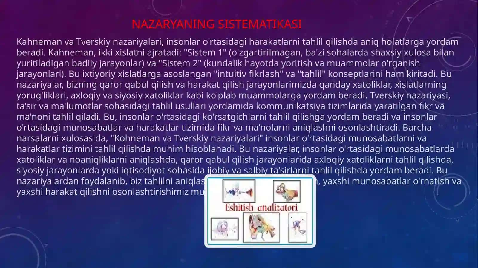 Tavakalchilik sharoitida tanlash va noaniqliklar 4