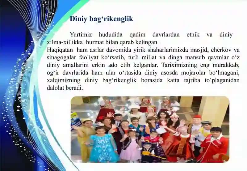 Diniy bag‘rikenglik, tolerantlik—xalqlar do‘stligining muhimpoydevori 4