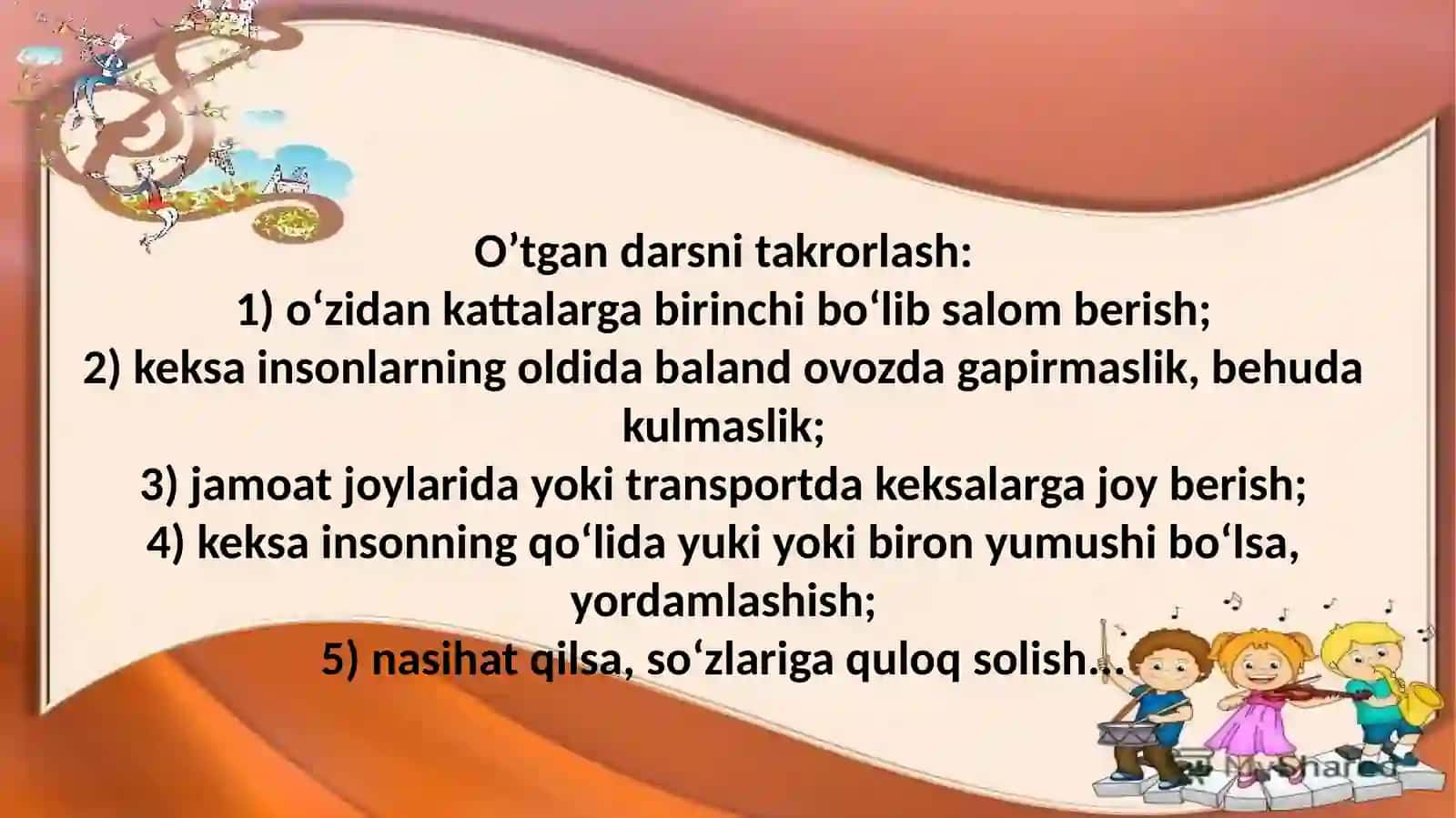 3-sinf odobnoma fanidan taqdimoti 4