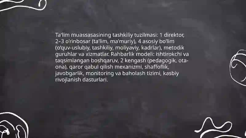 Talim mussasalarini boshqarish 4