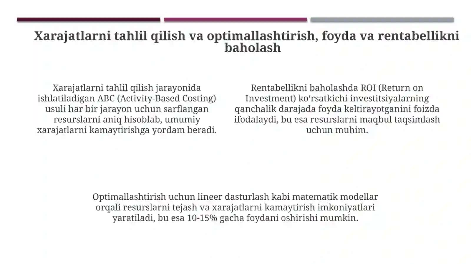 Avtomatik boshqarish sistemasida iqtisodiy tahlil 4