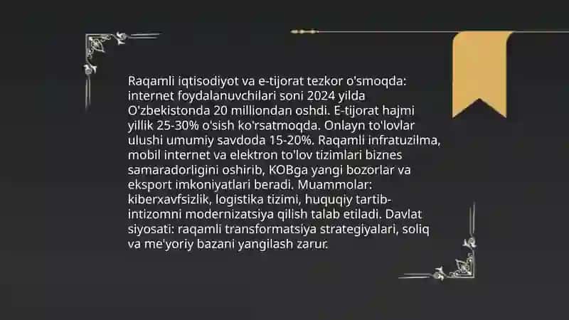 Iqtisodiyotda axborot-kommunikatsion texnologiyalarining roli va ahamiyati 4