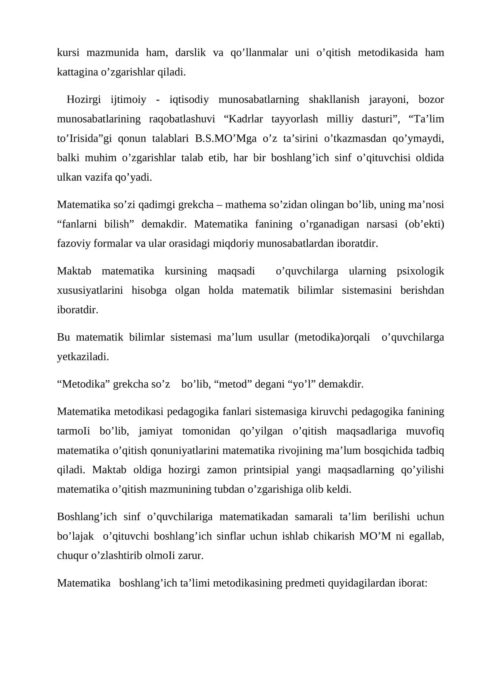 Boshlang’ich sinf o’qituvchisining metodik-matematik tayyorgarligi 4