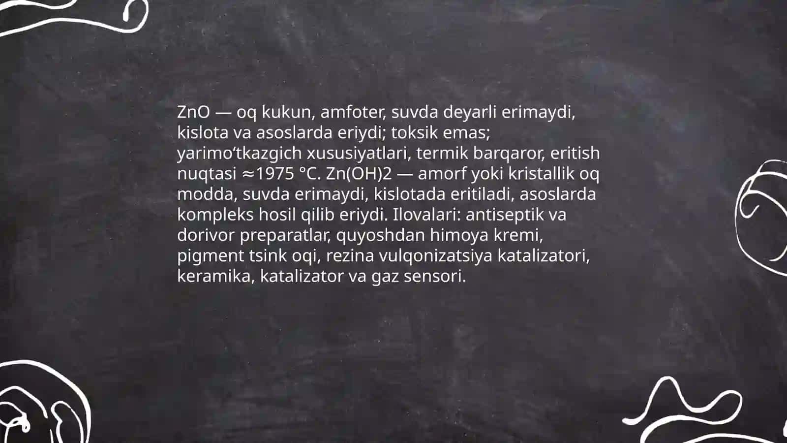 12 -guruh elementlari. Rux Kadmiy simob birikmalari 4
