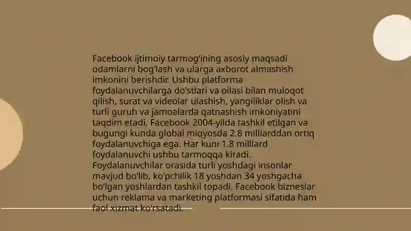 Ijtimoiy tarmoqlar va ularning asosiy maqsadlari 4