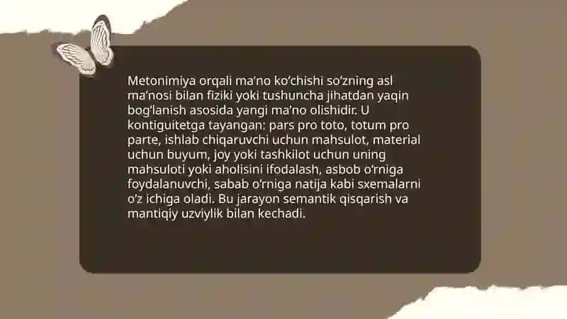 Soʻz maʼno koʻchishi usullari 4