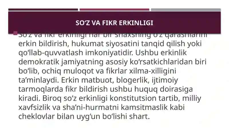 Siyosiy huquq va erkinliklar 4