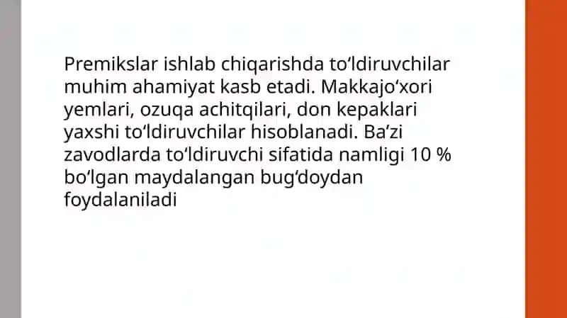 Premikslar ishlab chiqarish texnologiyasi va liniyalari 4