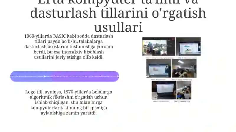 Informatika fanini o'qitish metodikasi tarixi 4
