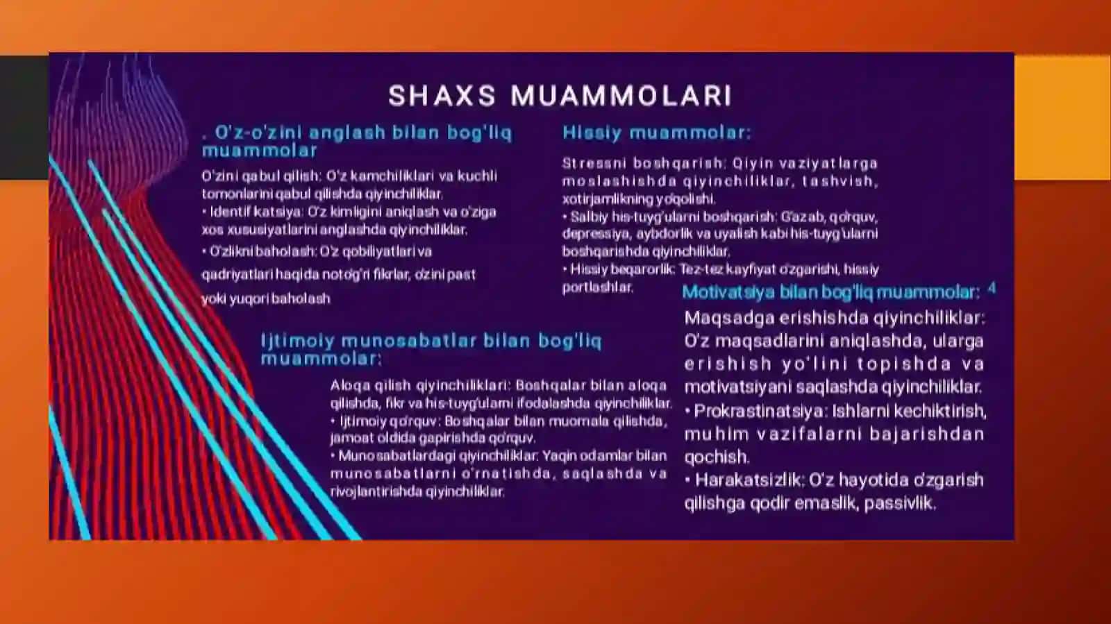 SHAXS MUAMMOLARI. XARAKTER VA MIJOZ TUSHUNCHASI 4