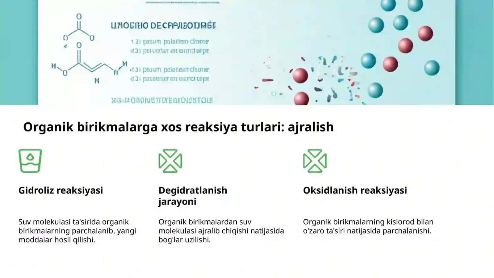 Organik birikmalar: sinflanish va reaksiyalar 4