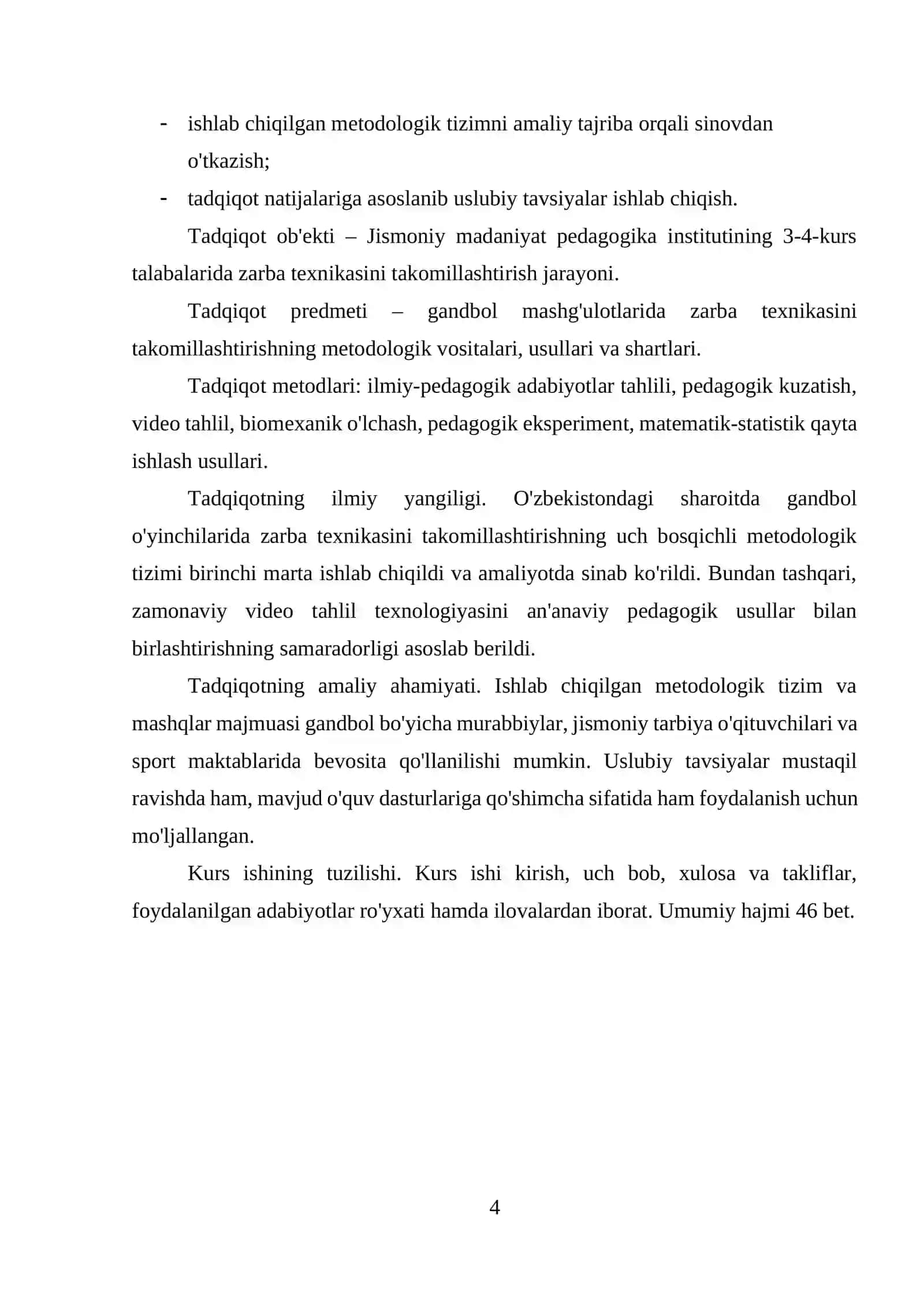 Gandbol o’yinchilarida zarba texnikasini takomillashtirishning metodologik asoslari 4