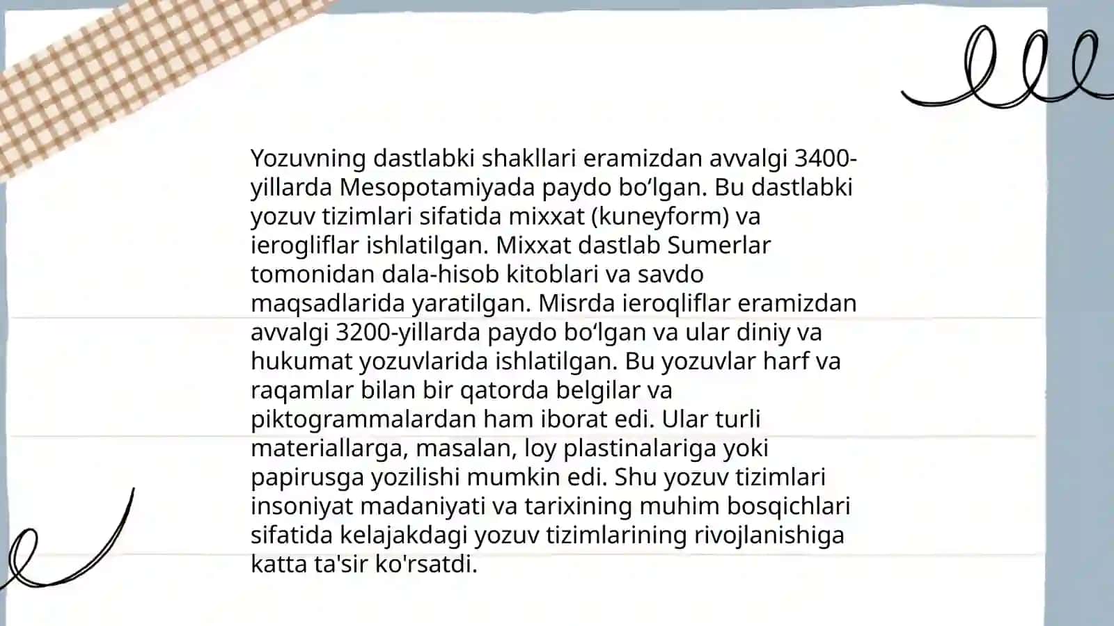 Yozuv va uning rivojlanish bosqichlari 4