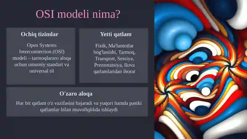 OSI etalon modeli: tarmoqlarni tushunishning yetti pog‘onasi 4