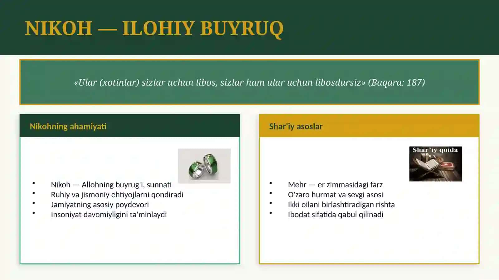 BAXTIYOR OILA ISLOM QADRIYATLARINING TALQINI 4