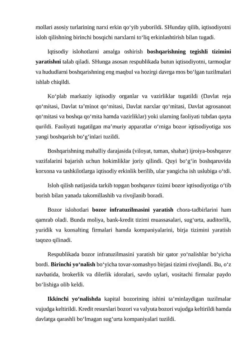 Iqtisodiy islohotlar 4