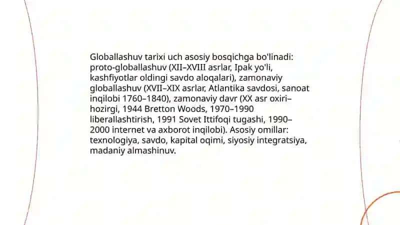 Globallashuv, globalistika va barqaror ustuvor yo'nalishlari 4